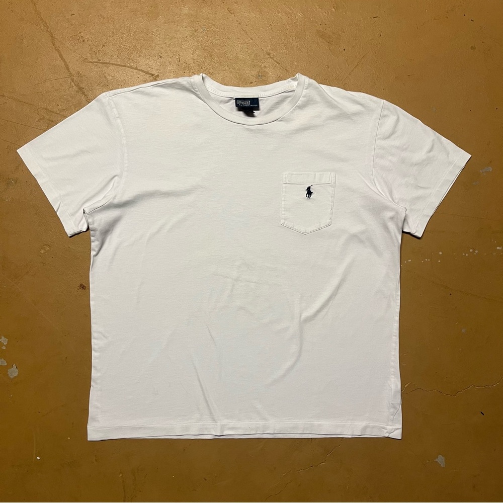 Vintage Polo Ralph Lauren Men’s Single Stitch Pocket Tshirt Size XL